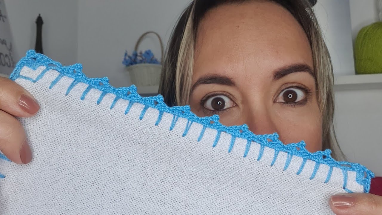 Puntilla para Principiantes tejida a crochet | Orilla de dos vueltas para Servilletas.