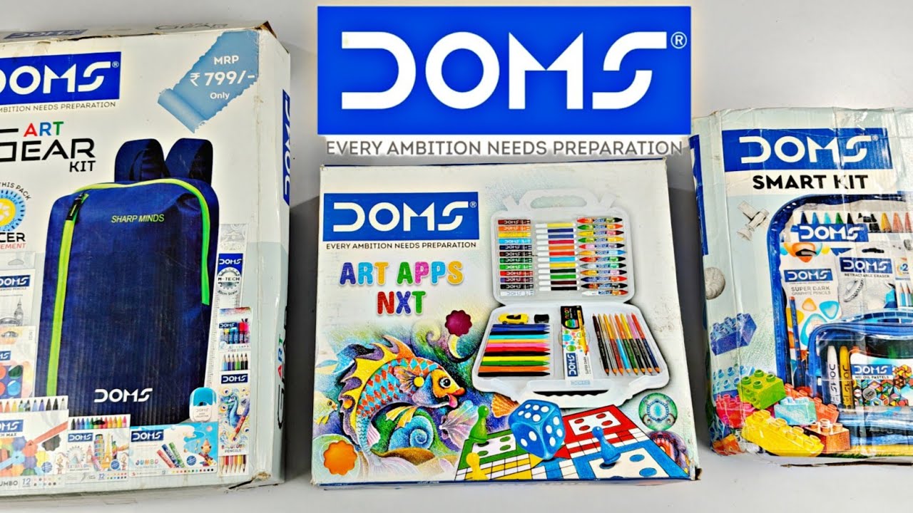 DOMS ART GEAR KIT vs DOMS ART APPS NXT KIT vs DOMS SMART KIT Unboxing