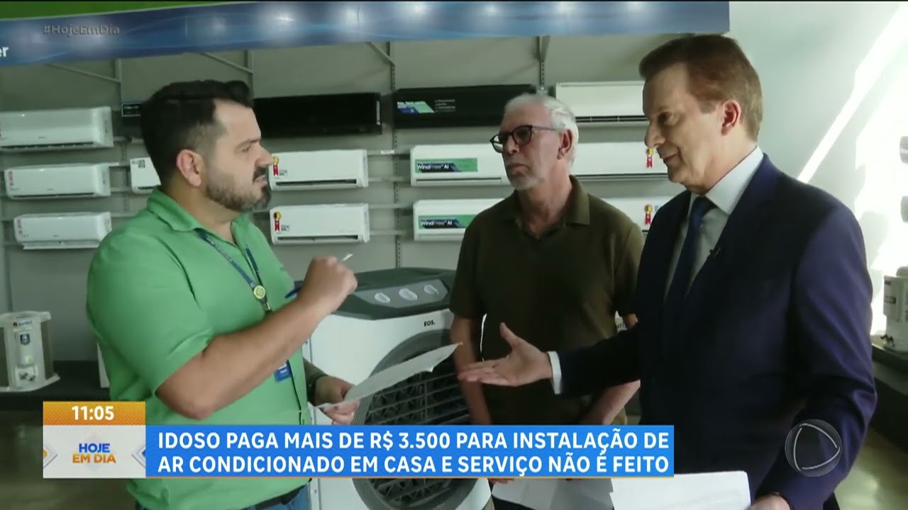 Idoso recupera dinheiro após falha na instalação de ar condicionado | Patrulha do Consumidor
