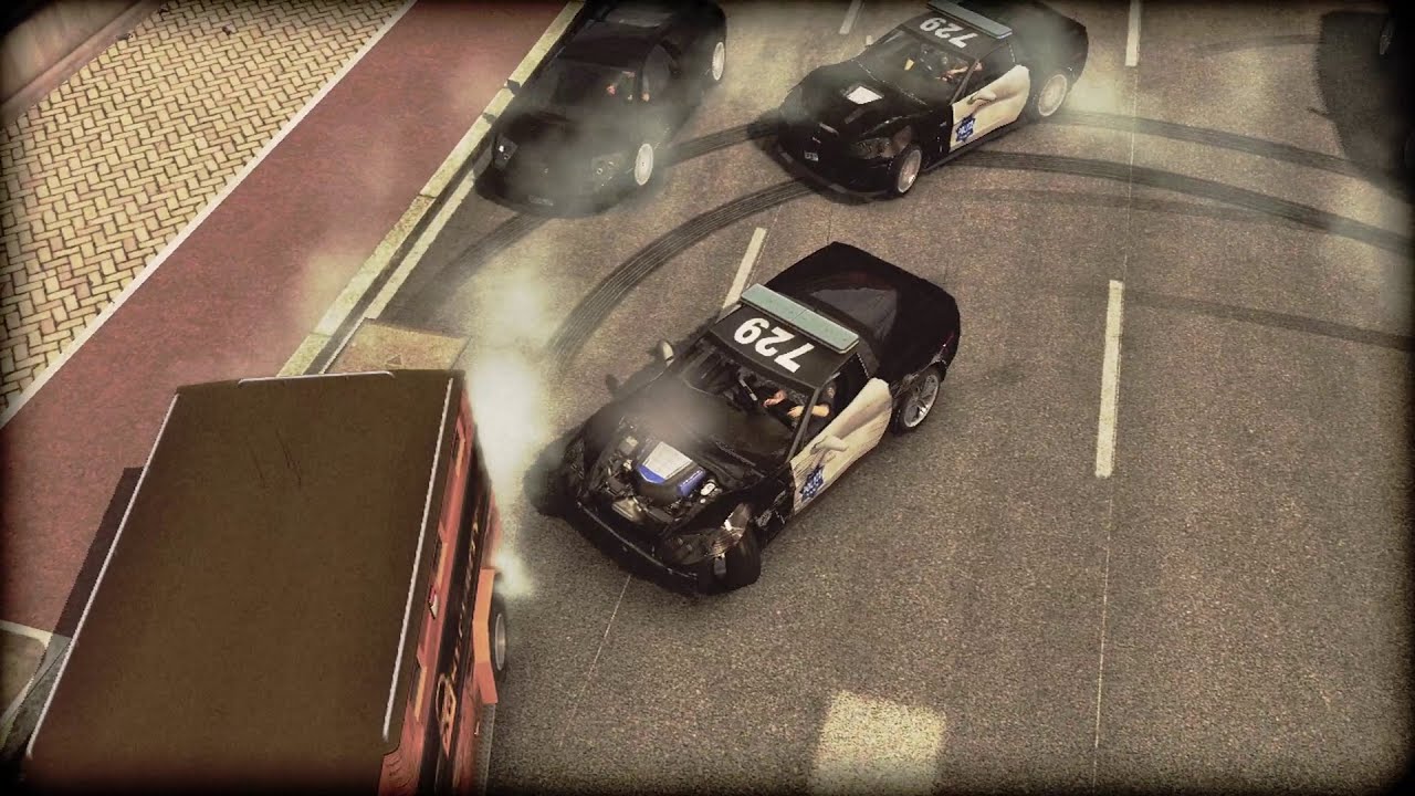 STOLEN SECURITY VAN FLEEING FROM THE POLICE