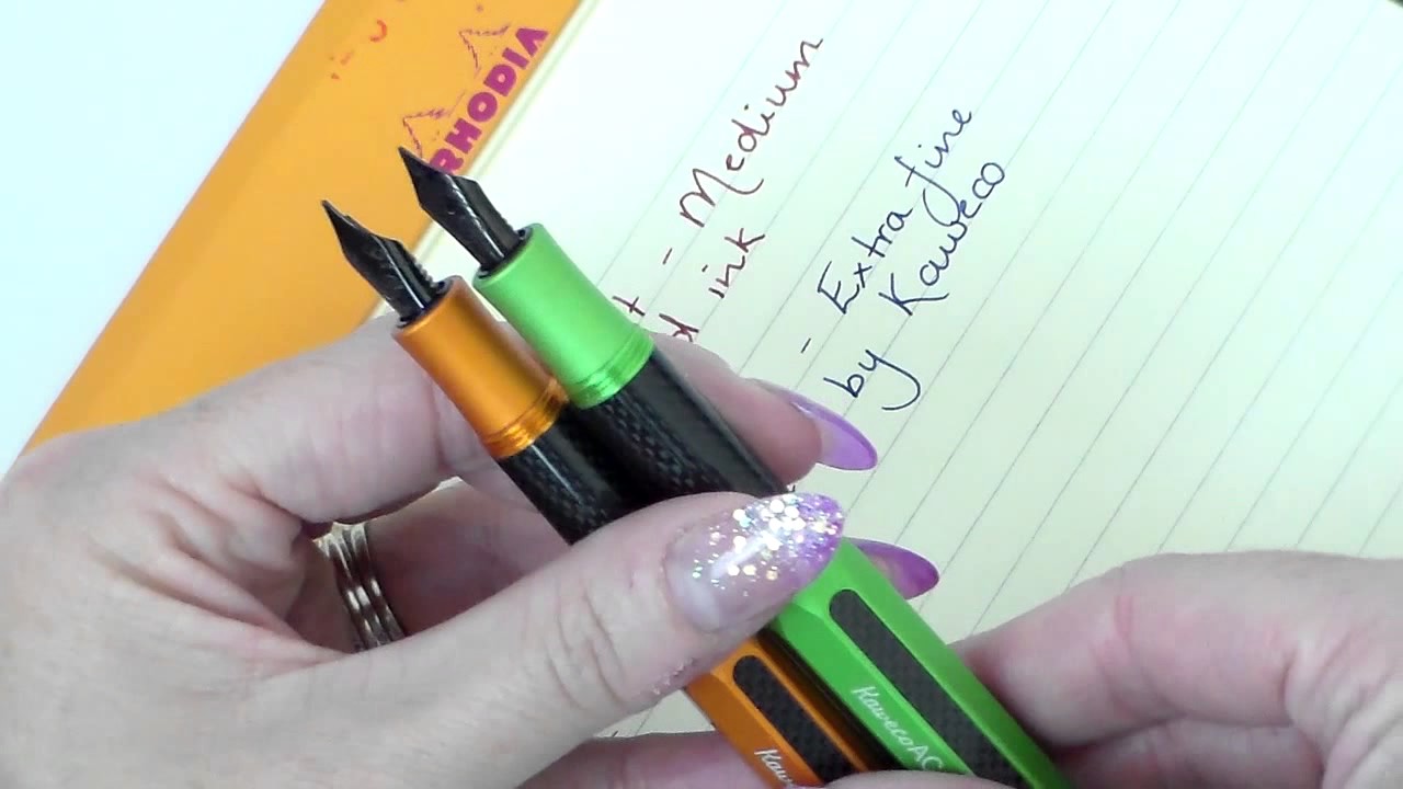 Kaweco AC Sport Racing Green and Orange Fountain Pen EF & M nibs