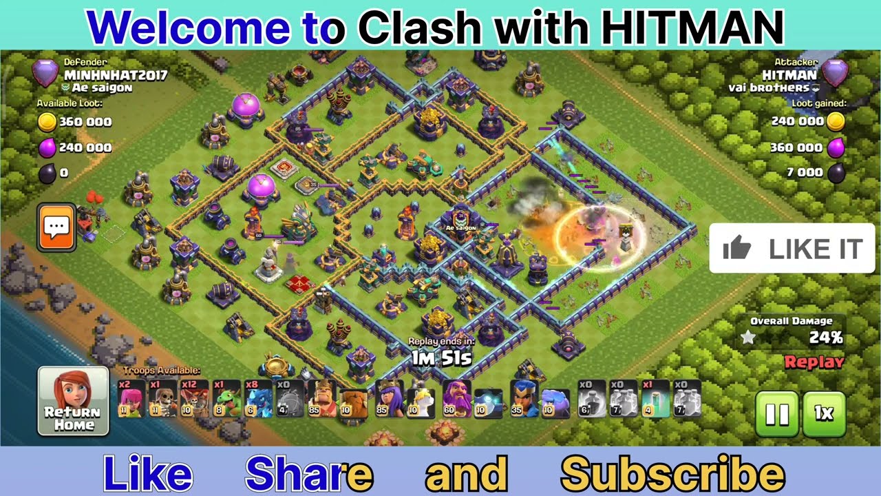 Powerful attack strategy in Legend League | Clash with HITMAN