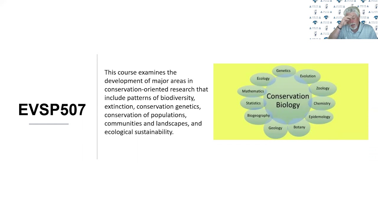 EVSP507 Conservation Biology overview