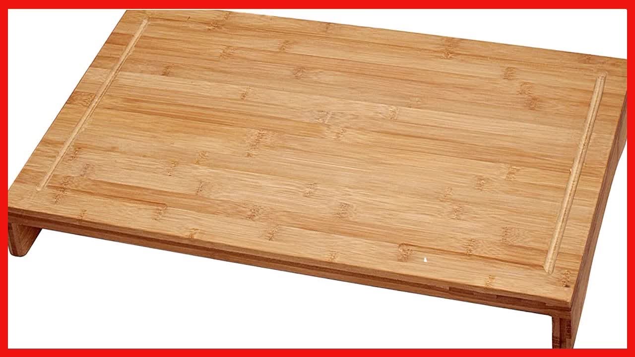 Maximize Your Kitchen Space with the Bamboo Wood Over-the-Sink Cutting Board