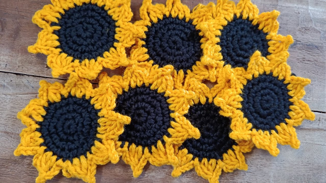 How to Easy Crochet sunflower #sunflower  #crochet 