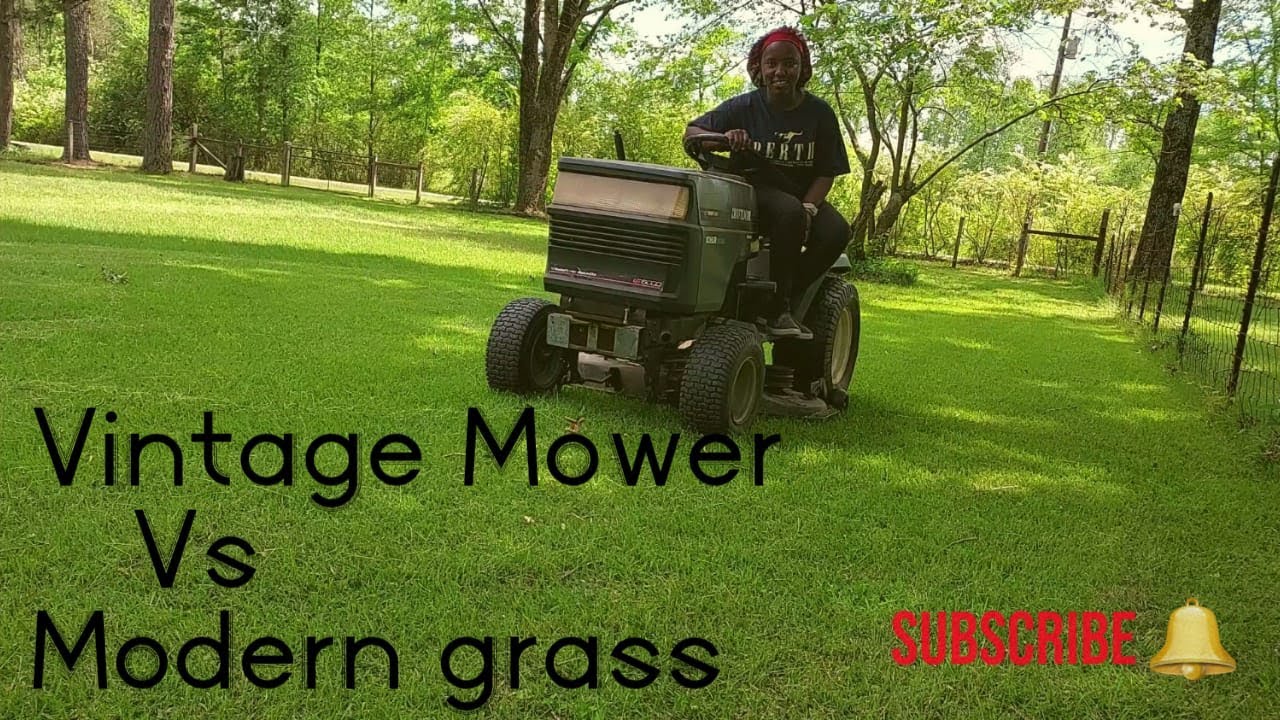 Mowing Modern Grass With A Vintage Mower!