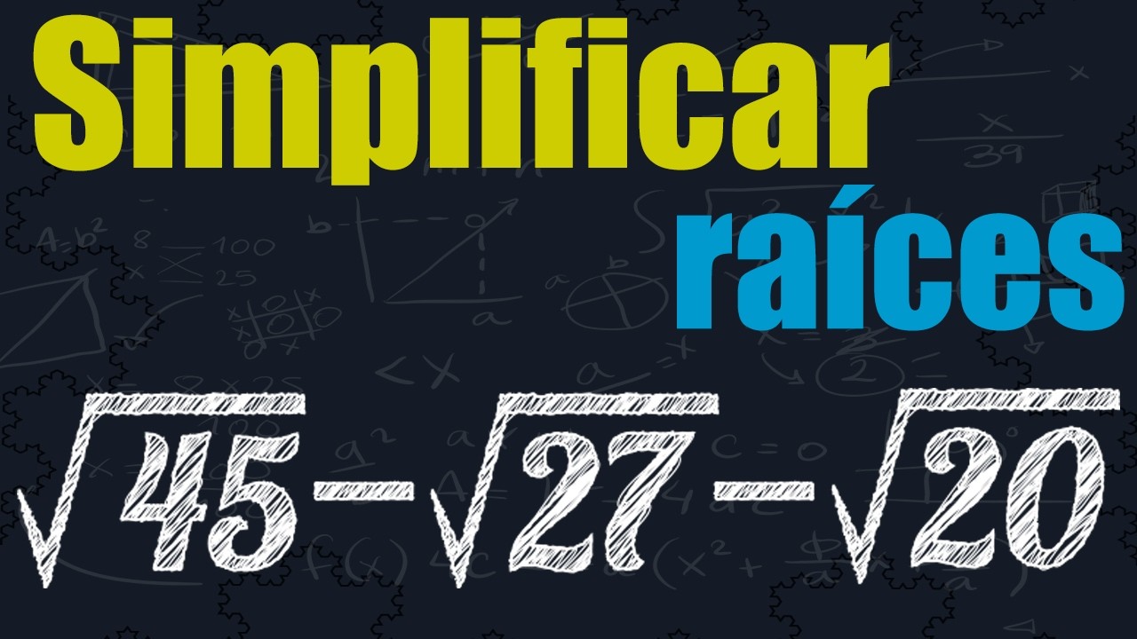Simplificar suma y resta de raíces cuadradas #algebra #matematicas 