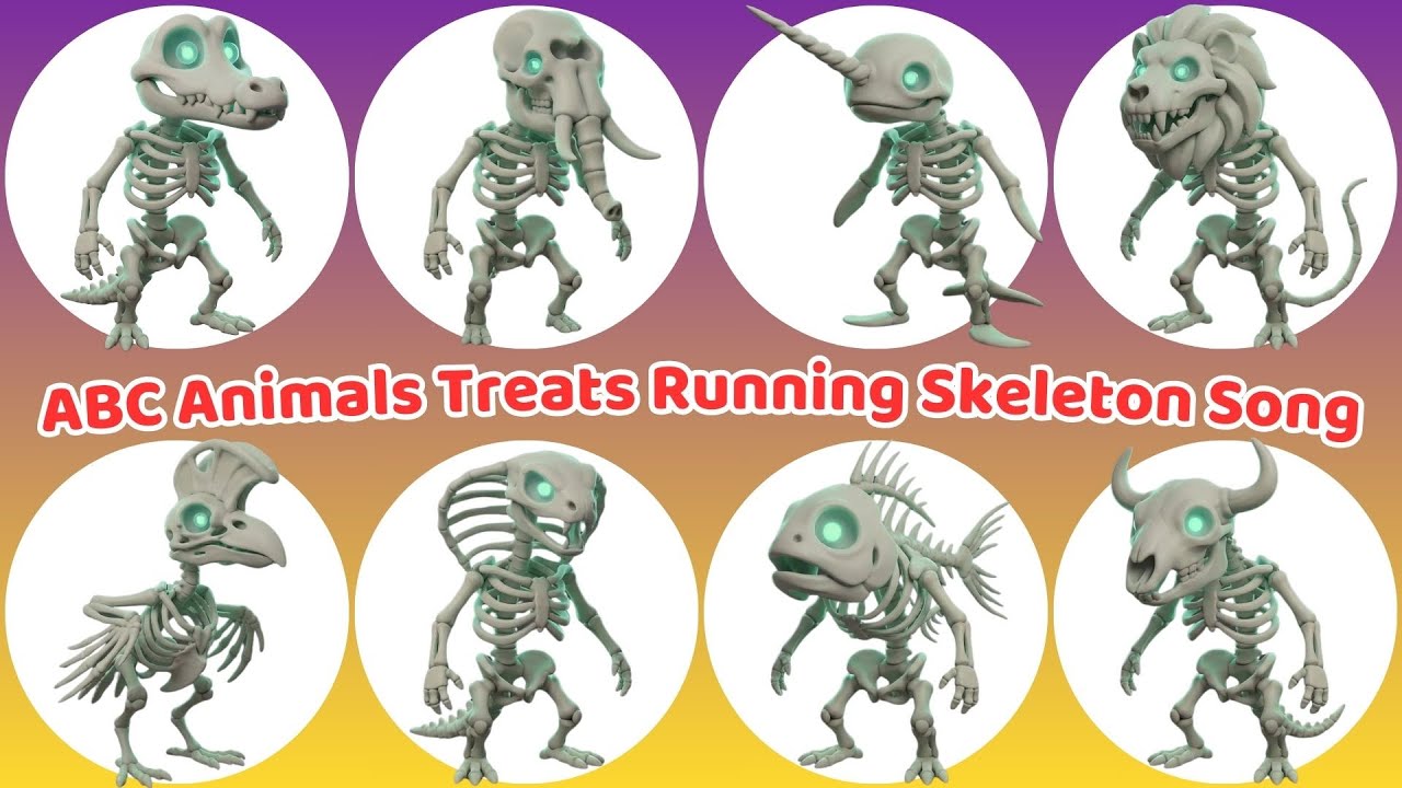 ABC Spooky Animals vs Skeletons 🎃 Funny Pumpkin Throw Rescue 🦴🐾 Kids Halloween Song