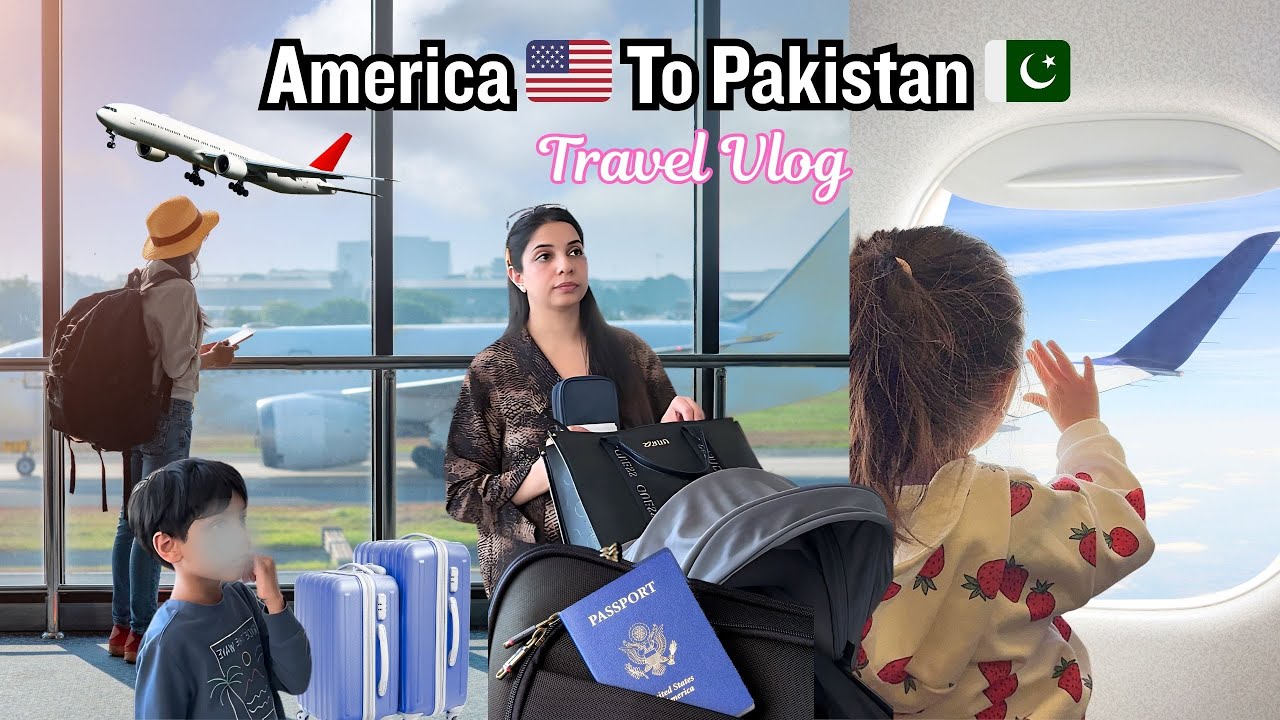 Traveling ALONE With KIDS/ AMERICA To PAKISTAN Journey With QATAR Airways✈️