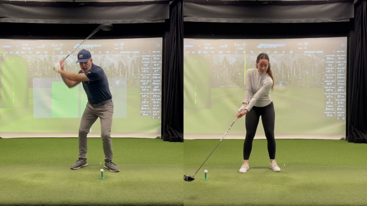 PAS ASSEZ DE ROTATION DANS LE BACKSWING ET PERDEZ 60 VERGES! 253 VS 313 VERGES POUR MOI!