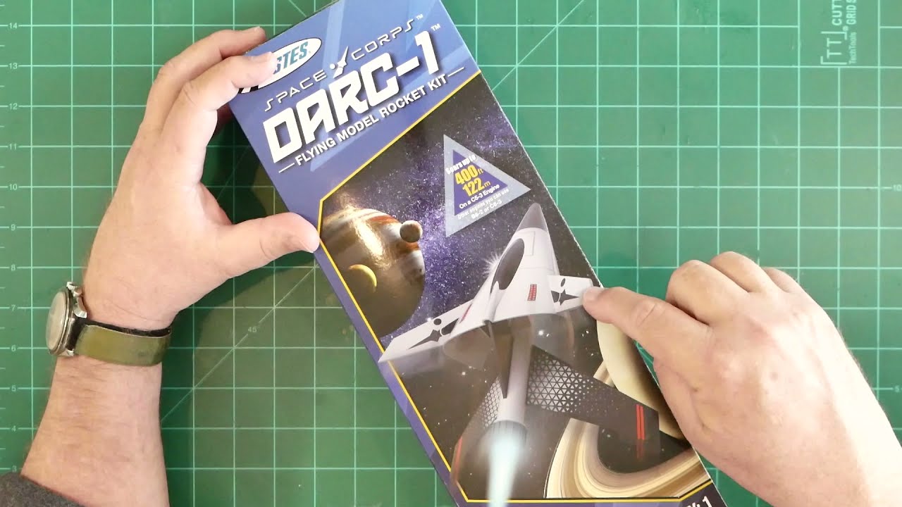 Estes DARC-1 Unboxing and Shroud Trimming Demonstration