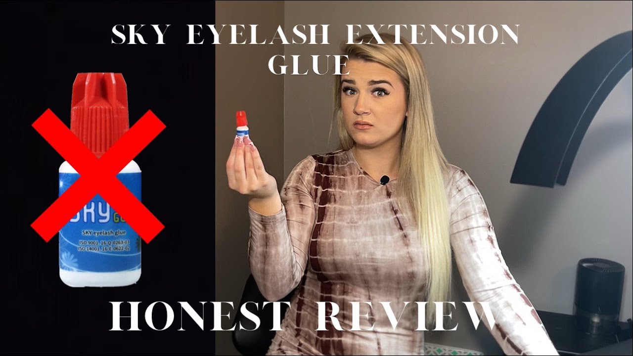 EYELASH EXTENSION GLUE MAKING ME SICK??? | SKY EYELASH EXTENSION GLUE HONEST REVIEW