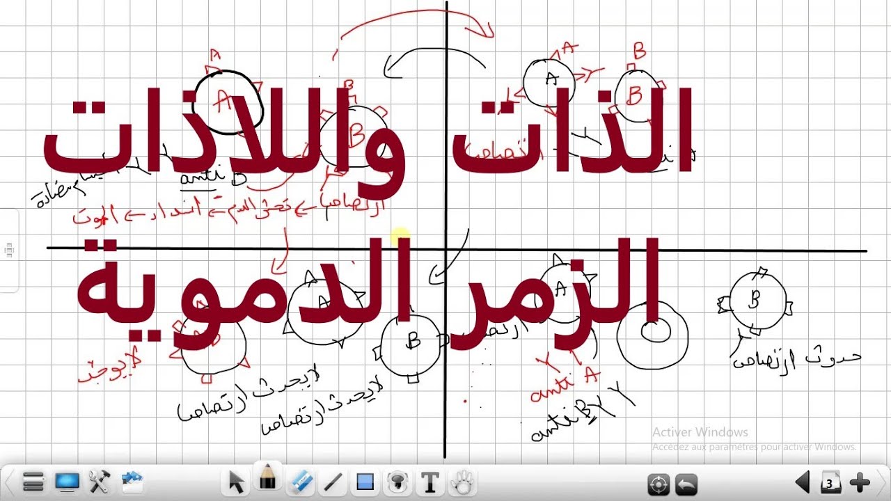 الذات واللاذات والزمر الدموية علوم طبيعية السنة الرابعة متوسط