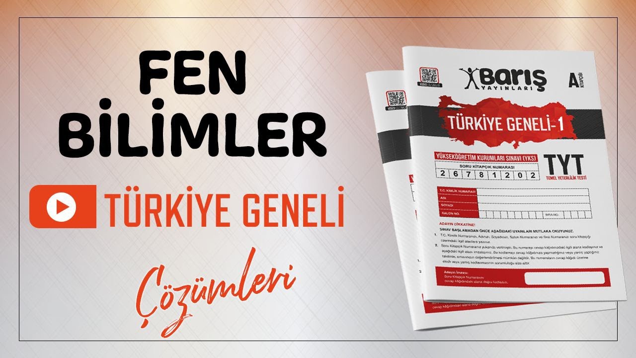 TYT Fen Çözümleri | Barış Yayınları 2025 Aralık TYT Türkiye Geneli Deneme Sınavı