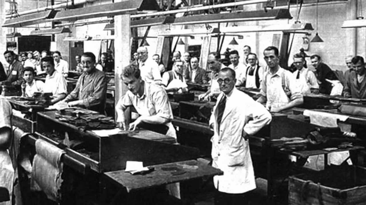 The clicking room at Stead and Simpson's in Daventry