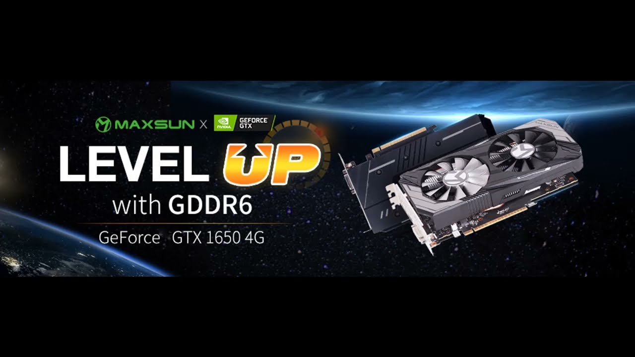 MAXSUN Geforce GTX 1650 4GB GDDR6 128-Bit Video Gaming Graphics Card Dual Fan