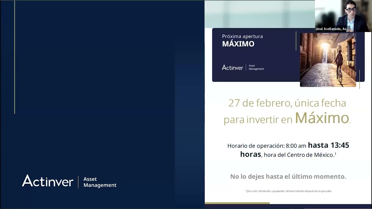 Webinar Actinver: Fondo Maximo