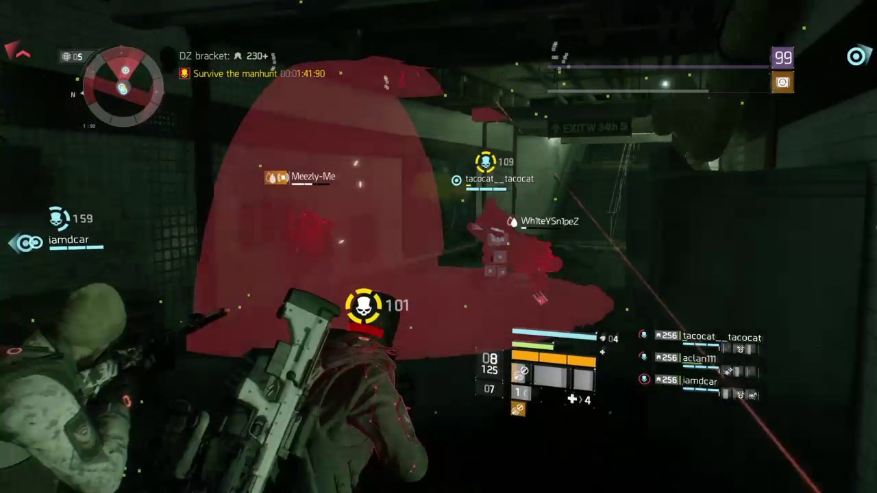 The Division PS4 1.5 Triple Manhunt Versus Server: Sentry Build PVP (Part Two)