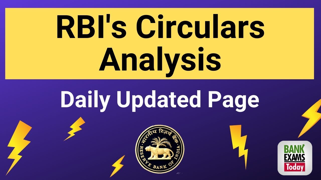 🤓RBI Circulars Analysis for RBI Grade B 2020 Exam👈
