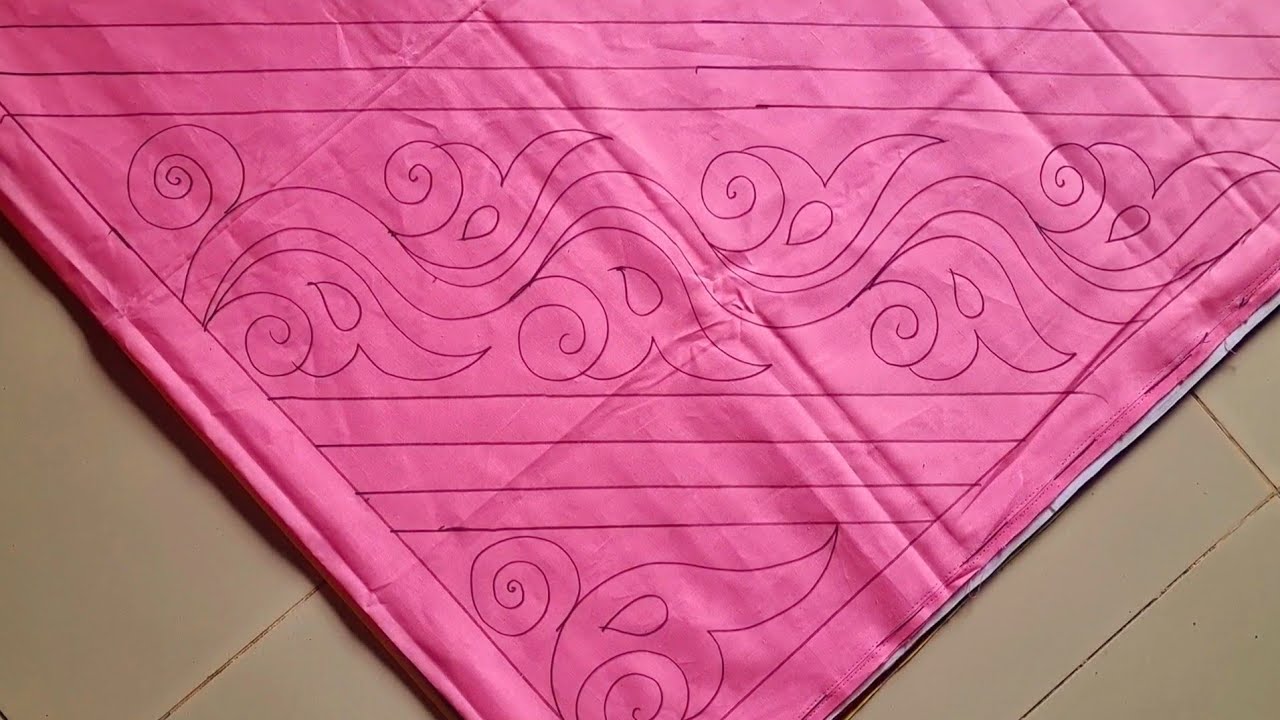 How to draw a simple nokshi katha design.nakshi kantha.nakshi katha design.