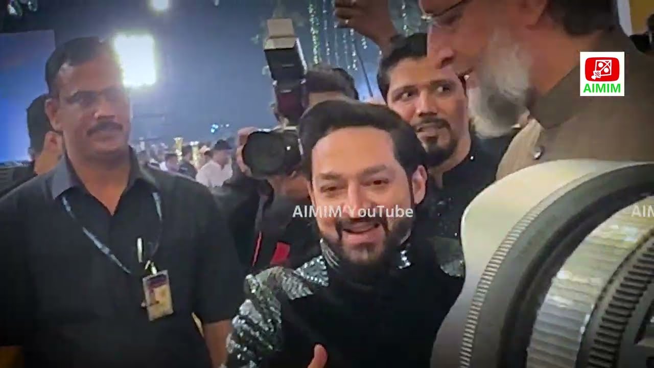 Mumbai ki shaadi mein Asaduddin Owaisi Z security ke sath