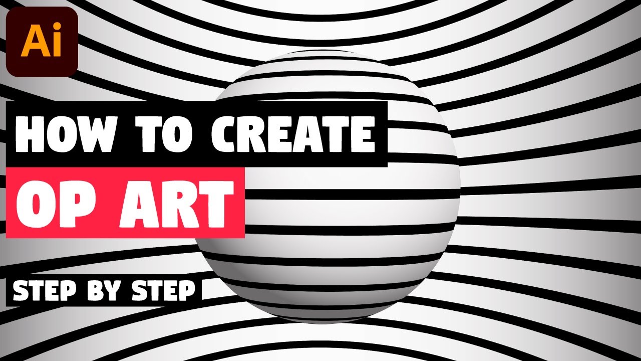 How to make Op Art | Illustrator Tutorial (3D Optical Illusion)