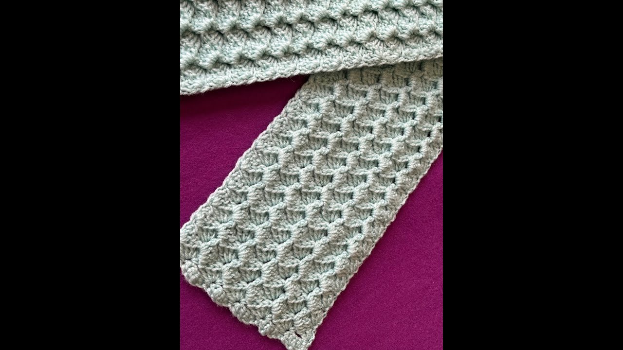Crochet Scarf | Elegant One Row Repeat Crochet Scarf  #crochetscarf  #crochet