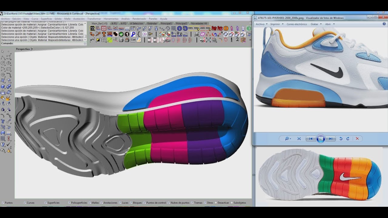Rhinoceros 2020 - Rhino 3D Superficies - Timelapse