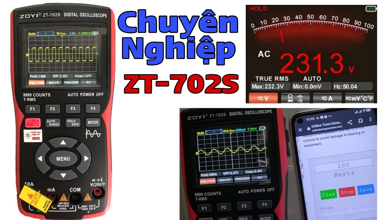 QUÁ XỊN ZoYi ZT-702S - Máy đo điện vạn năng, tích hợp máy đo sóng oscilloscope