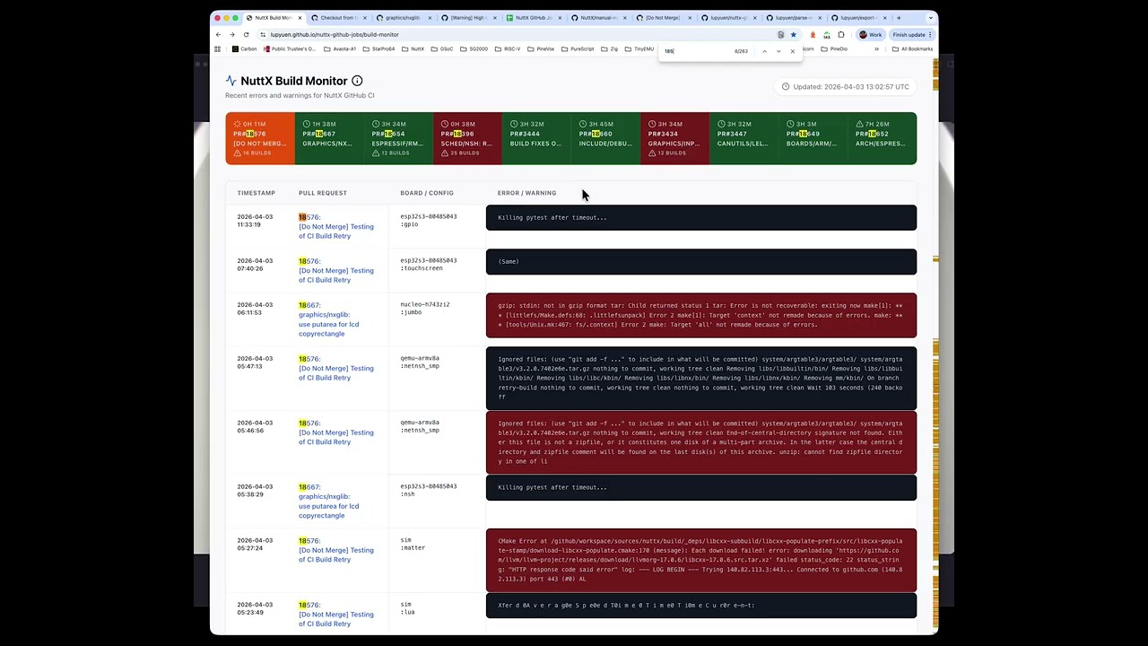 Apache #NuttX RTOS: More Testing of Retry for CI Builds