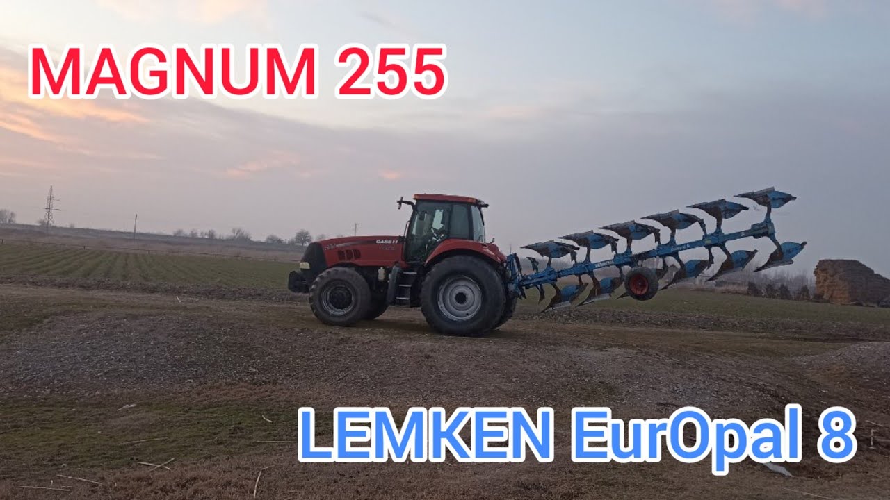Magnum 255 Lemken EurOpal 8 bilan | Пахота с 6 корпусным плугом Лемкен
