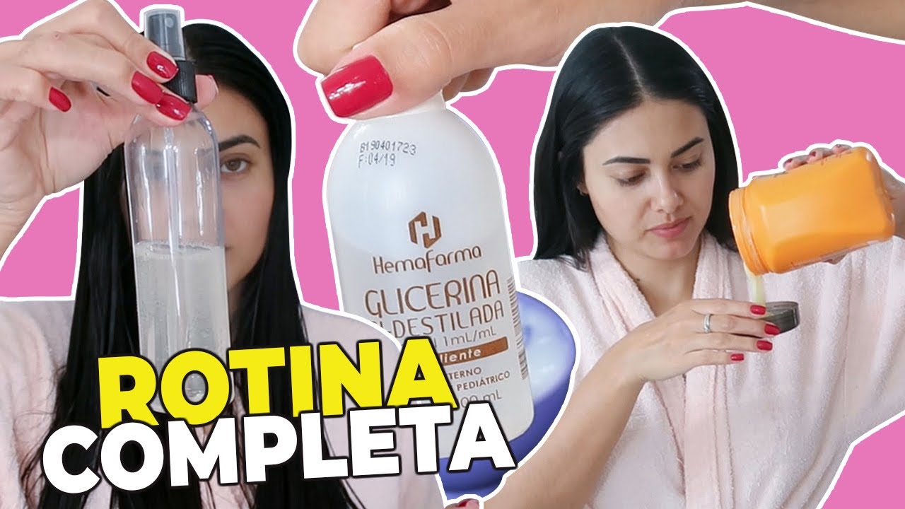 MOSTREI PARA VOC&Ecirc;S MINHA ROTINA CAPILAR DE 1 DIA!