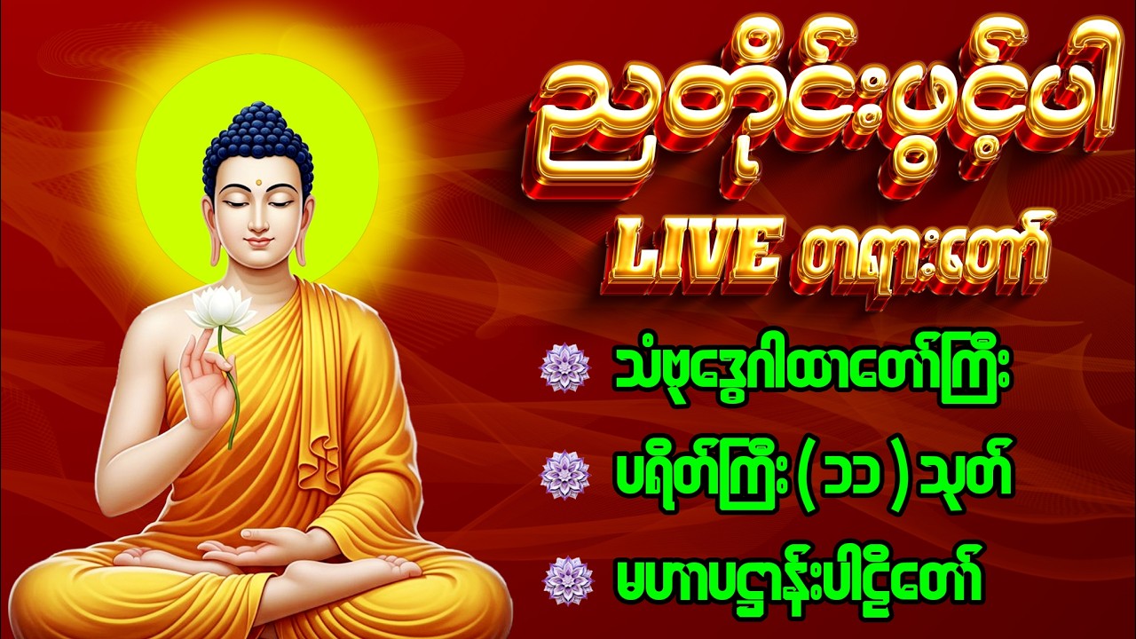 🙏📿☸️စိတ်သောကကင်းဝေးပြီး ကံဆိုးကံညံ့တွေကင်းအောင် ညအိပ်ချိန်တိုင်းဖွင့်၍ တရားနာရင်းကုသိုလ်ယူပါ🙏