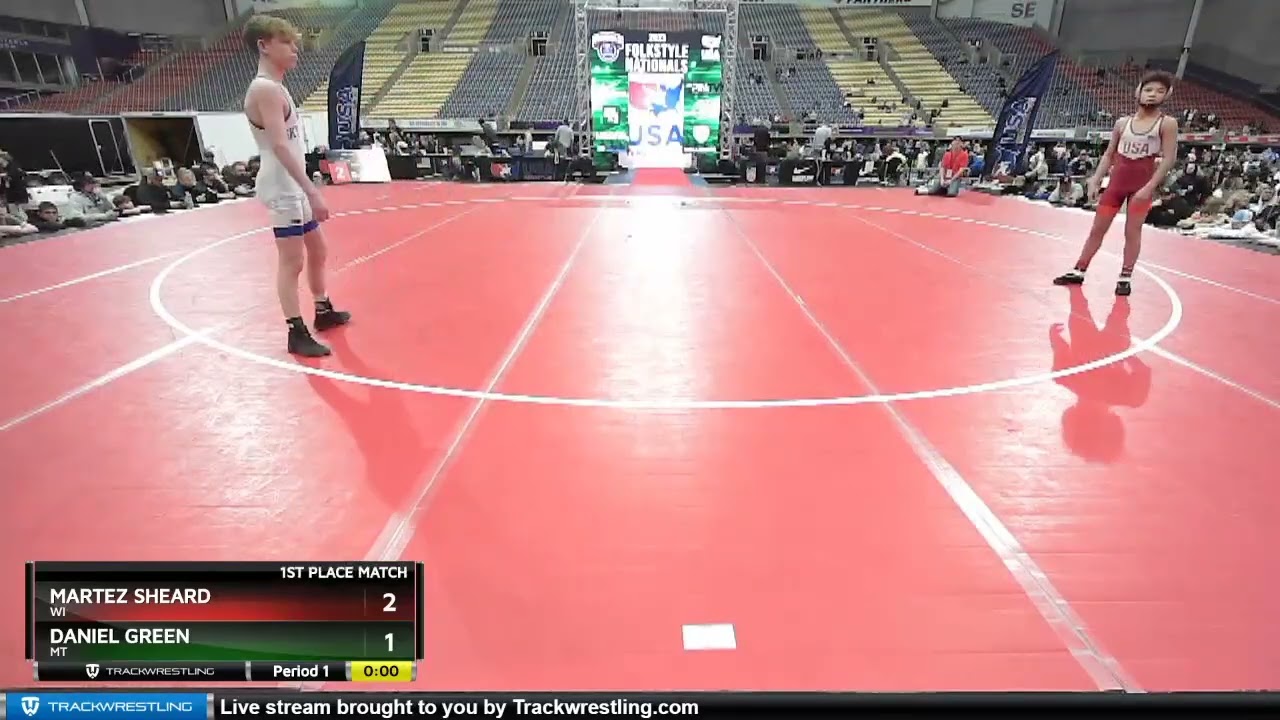 102 Lbs 1st Place Match - Martez Sheard, WI Vs Daniel Green, MT 3195