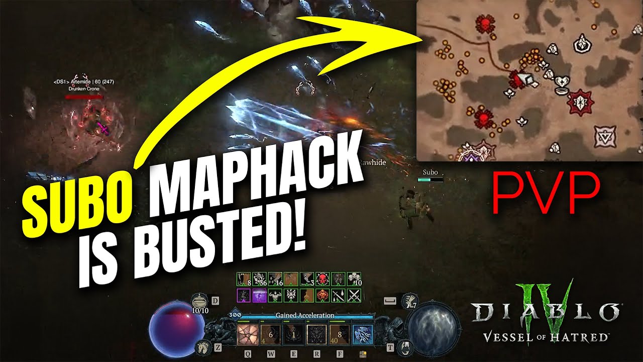 SUBO MAPHACK IS BUSTED in PvP - The Flash Spirtiborn Build in PvP Diablo 4 Vessel of Hatred