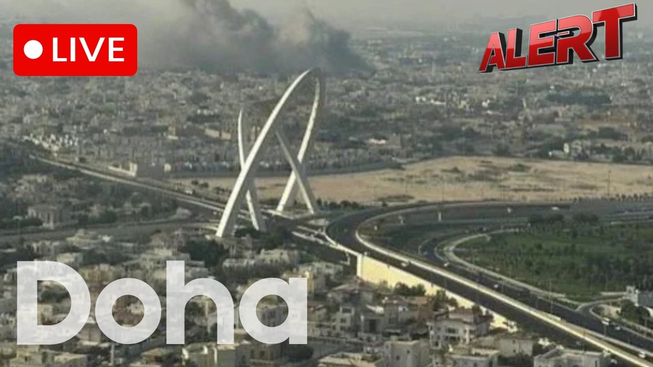 LIVE : View of Doha as several blasts heard in Qatari capital
