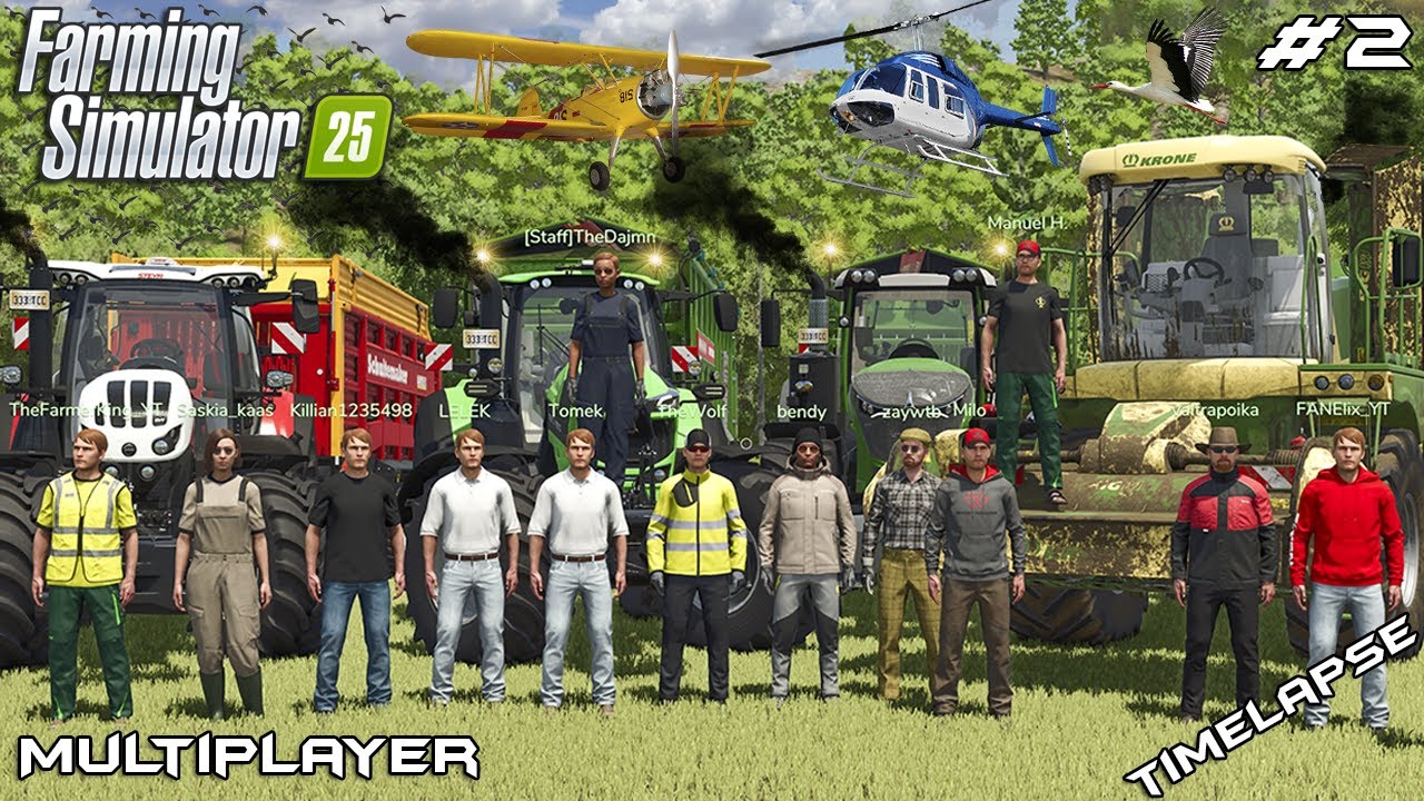 HARVESTING SILAGE WITH 10 LOADING WAGONS | Riverbend | Farming Simulator 25 Multiplayer | Episode 2