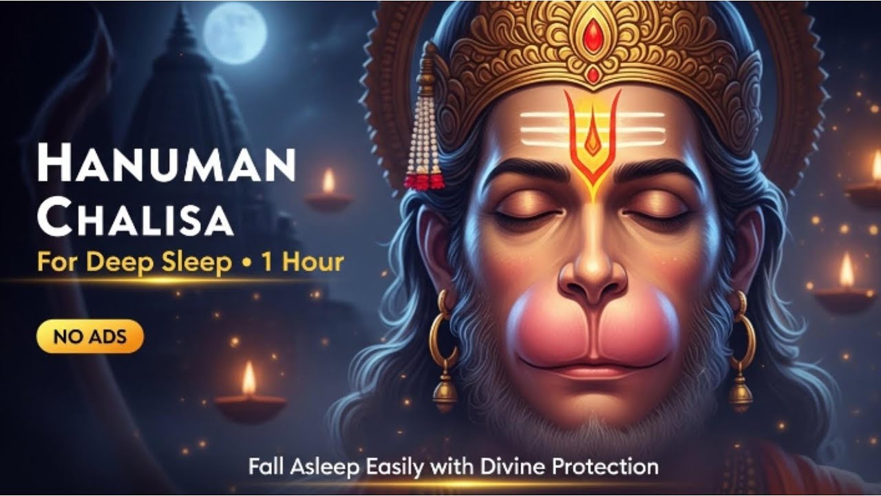 Hanuman Chalisa for Deep Sleep & Peaceful Dreams(1 Hour)| Fall Asleep Easily • No Ads | Bhajan Sanjh