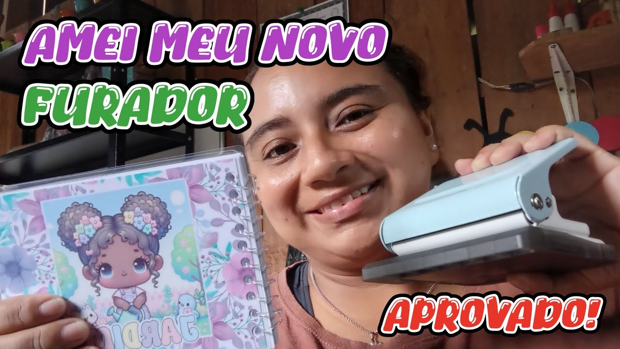 MINHA COMPRINHA NOVA CHEGOU | Mostrando meu  novo furador de 10 furos ✨