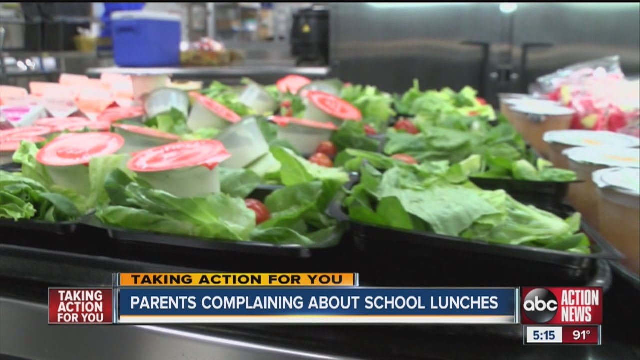 Parents complain about school lunches