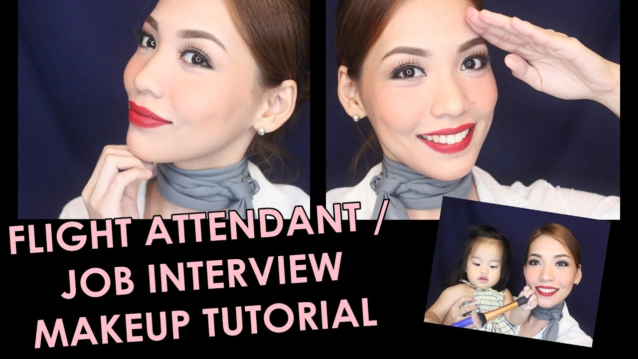 FLIGHT ATTENDANT | JOB INTERVIEW Makeup Tutorial Using Drugstore Products by Koteng Sto. Domingo
