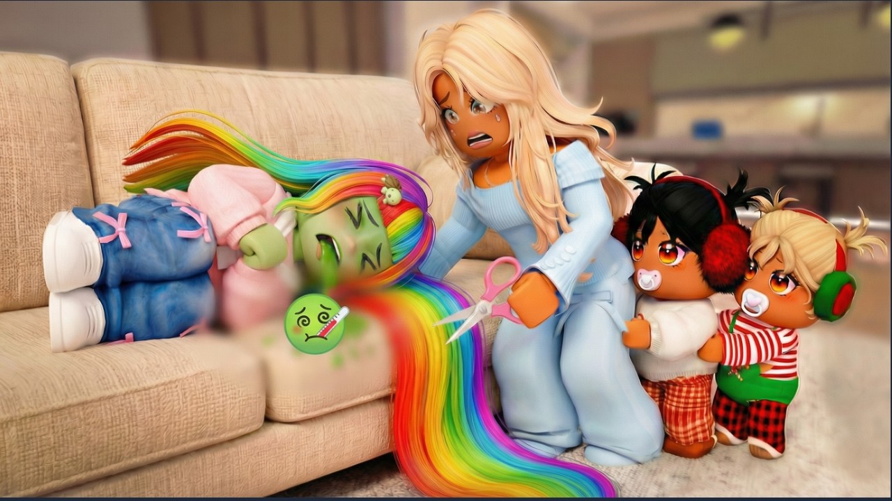 Daisy Got FOOD POISONING... But Mama Only Hug Twins! | 🌟Roblox Family Roleplay🌟
