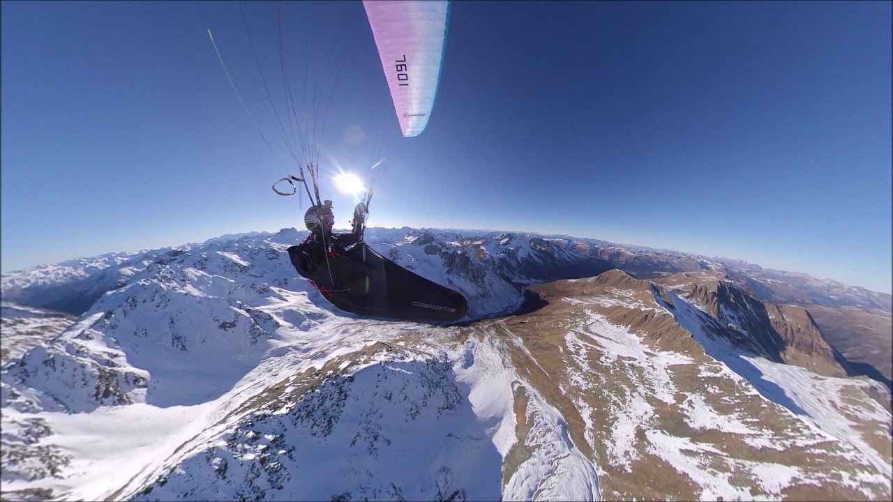 Paragliding with Insta 360 camera / Super Saisonabschluss am Jakobshorn!