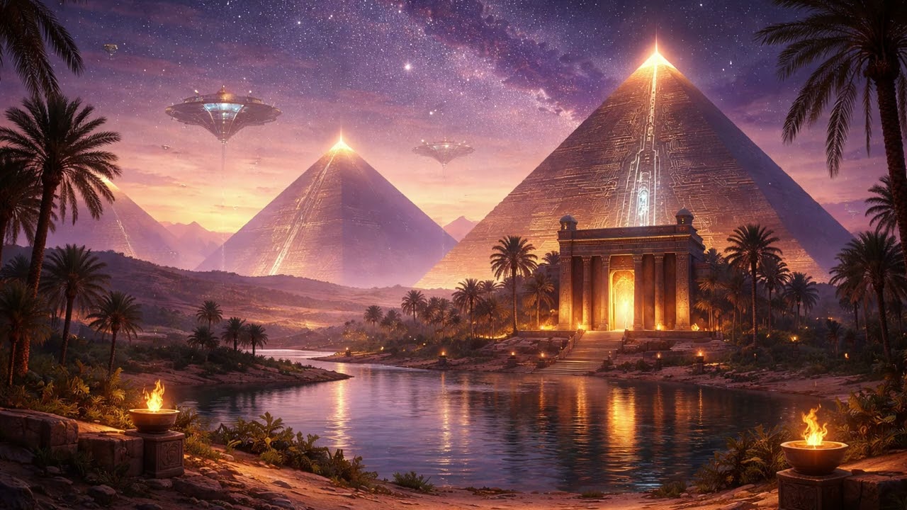 Desert Temple Focus Music Calm Futuristic Egyptian Ambience (2 Hours)