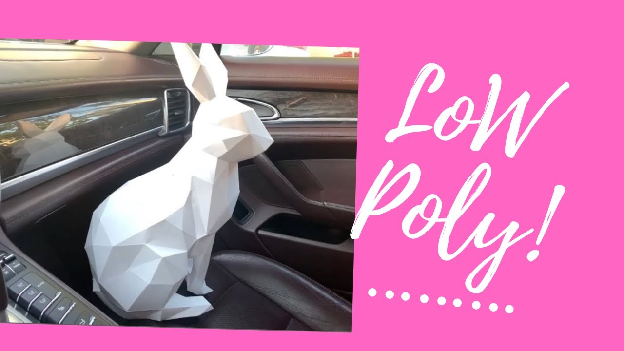 Зайчик papercraft papekura 3D Low Poly Paper Sculpture DIY Decor for Home