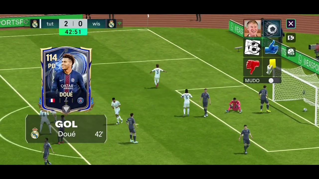 Video de Fifa com o ger 113 do meu time contra um cara de ger 104