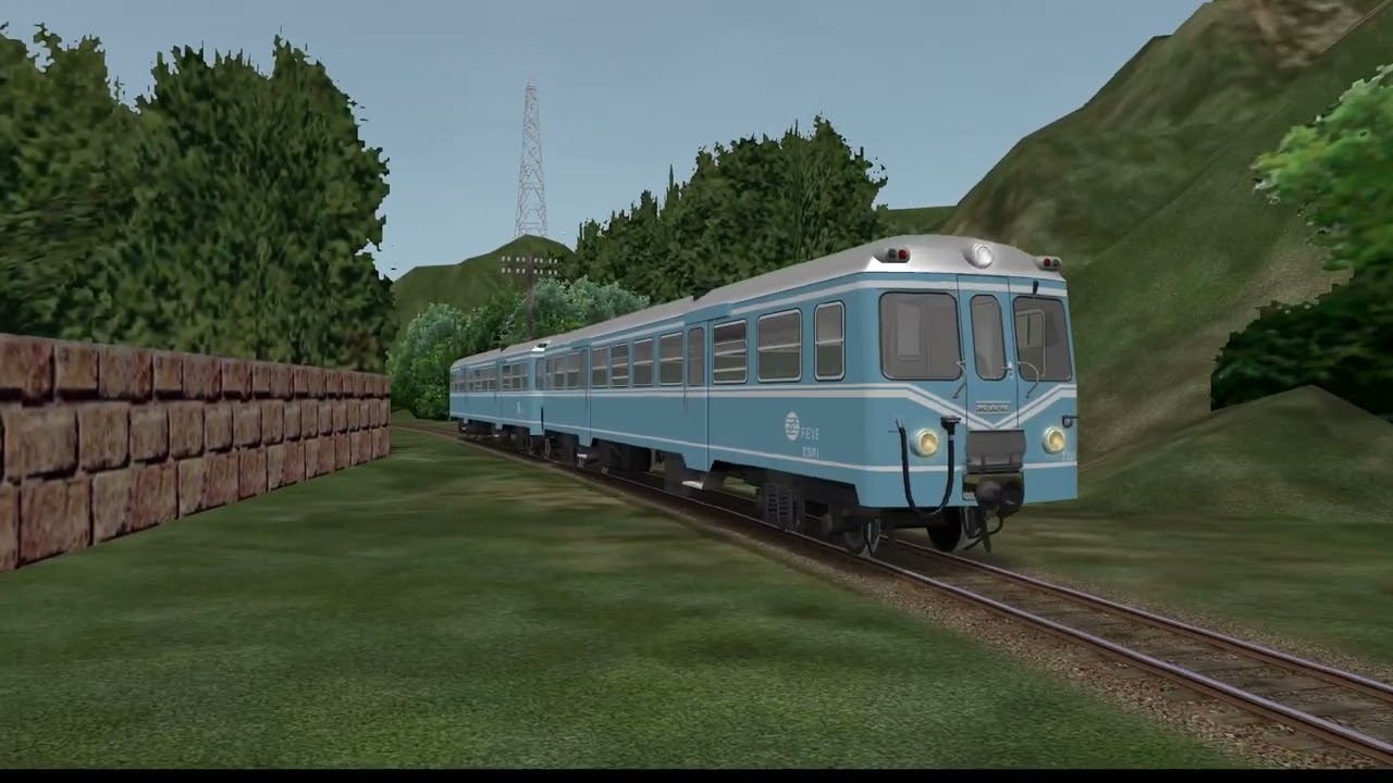 Open Rails Ruta vía estrecha Asturias + MAN Vapor 3D
