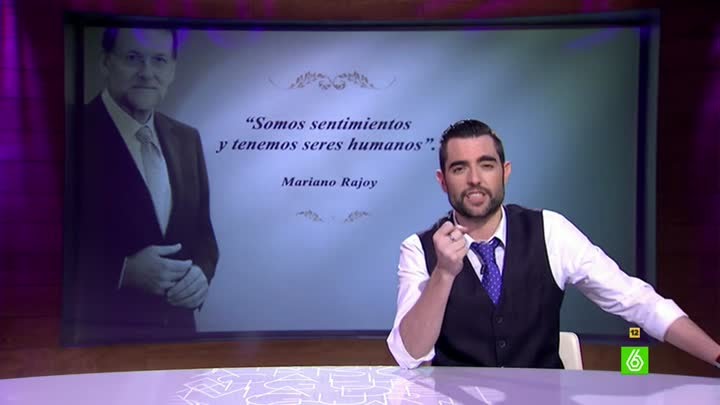 Dani Mateo completa el poema de Rajoy de 'Somos sentimientos y tenemos seres humanos'