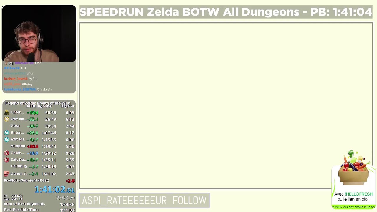 🔴SPEEDRUN Zelda BOTW ALL DUNGEONS en 1H40🔴