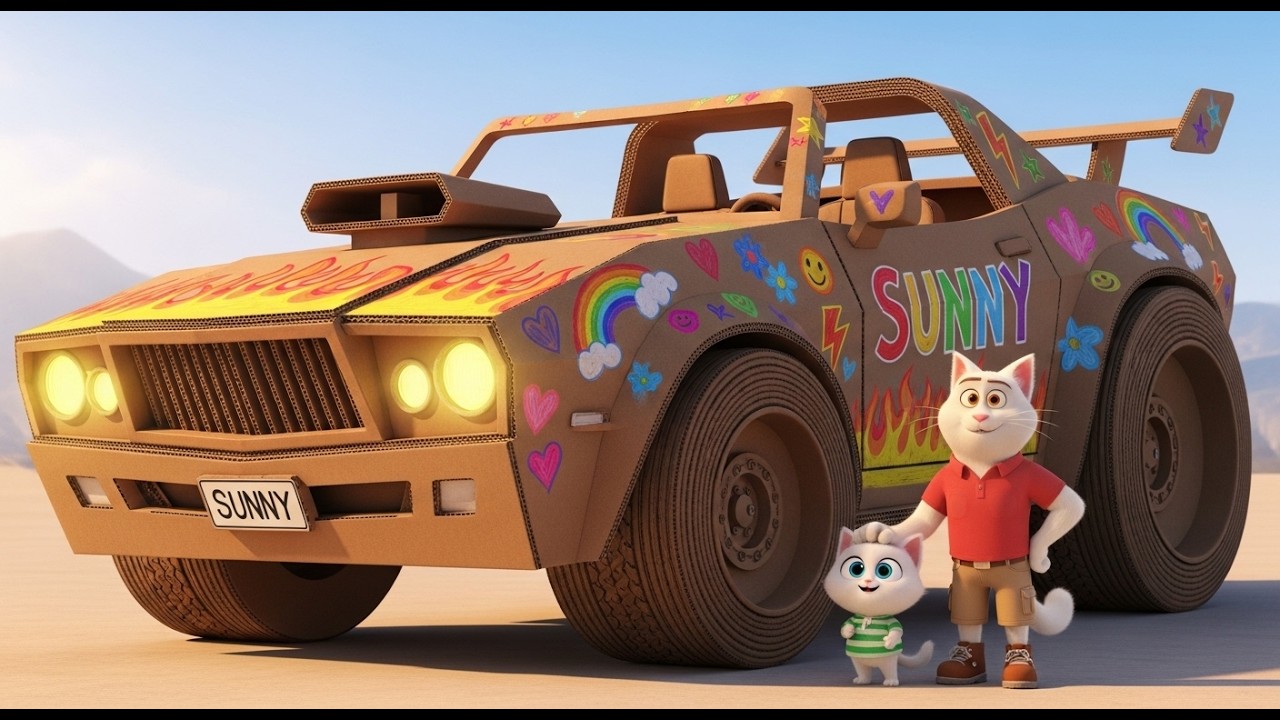 🐱📦 WOW! A car made from cardboard! But what did those guys do to the car? The story of the cat